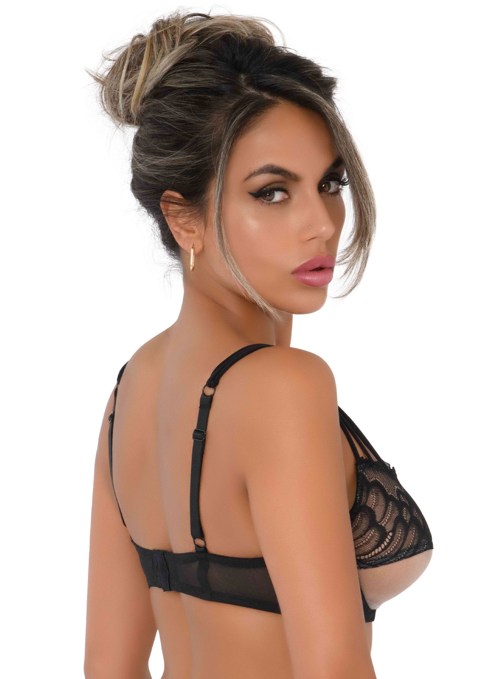 Unlined bra with faux underbust