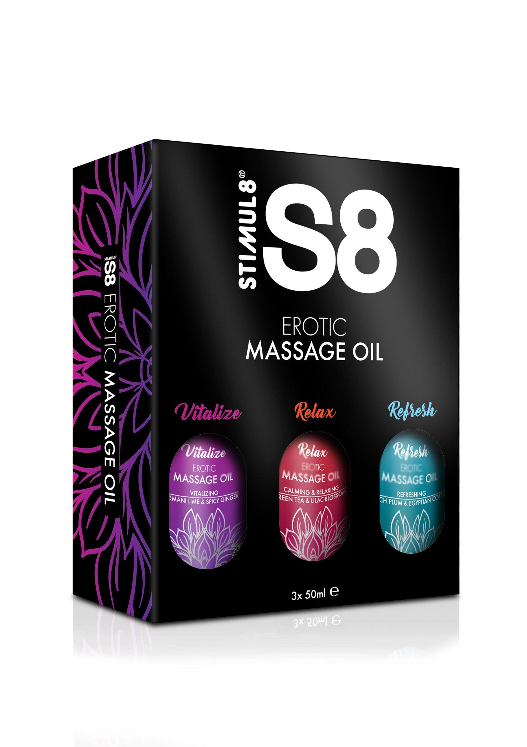 S8 Massage Oil Box 3x 50 ml